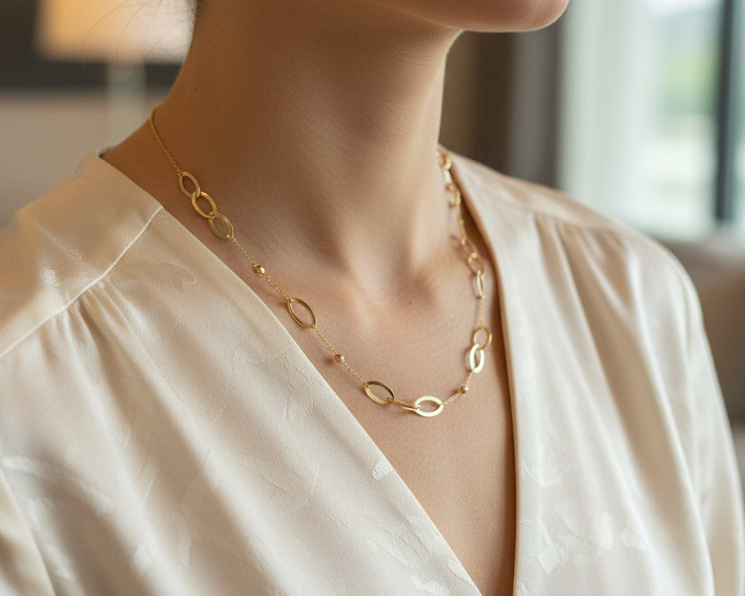 Simple Necklace - Gold Women Necklace In Lebanon - Gold Gifts In Lebanon