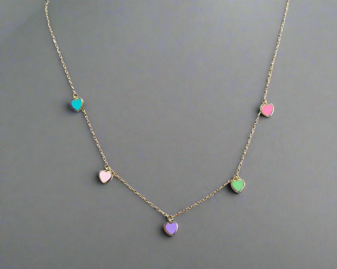 Colored Gold Necklace - Designer Gold Necklace In Lebanon- Gold Gifts For Women In Lebanon