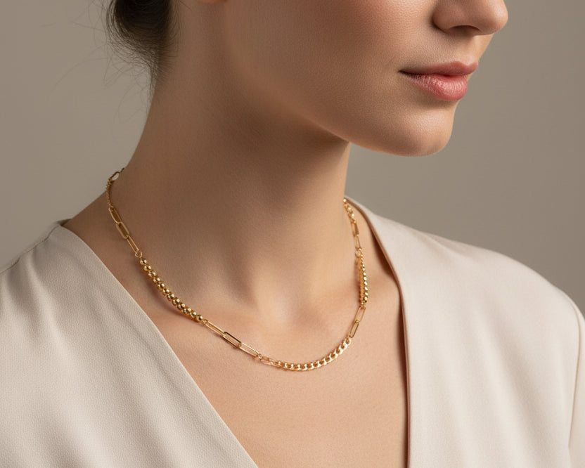 Simple Necklace - Gold Women Necklace In Lebanon - Gold Gifts In Lebanon