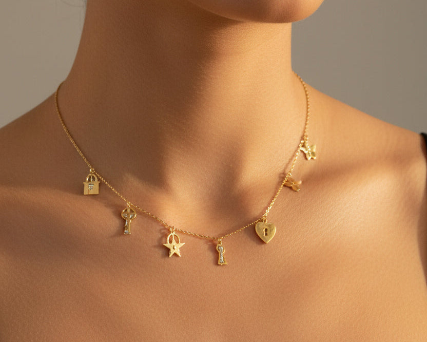 Simple Necklace - Gold Women Necklace In Lebanon - Gold Gifts In Lebanon - Valentine necklace for her