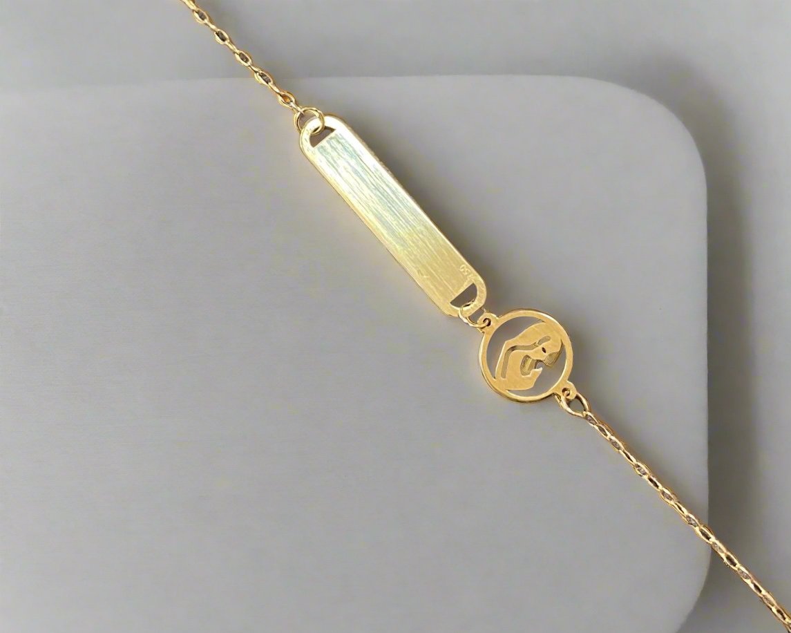 New Born Bracelet - 18kt Gold Gifts For Babies In Lebanon