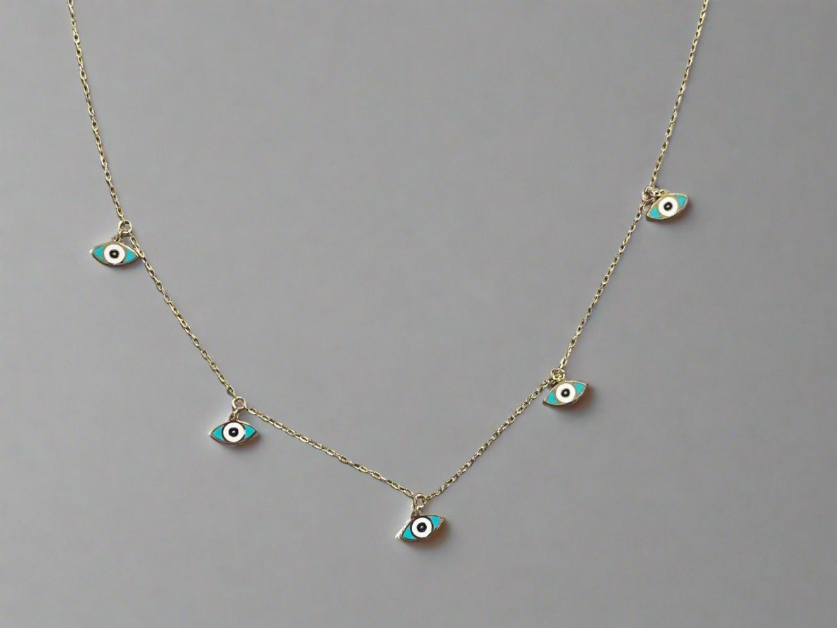 Colored Gold Necklace - Designer Gold Necklace In Lebanon- Gold Gifts For Women In Lebanon