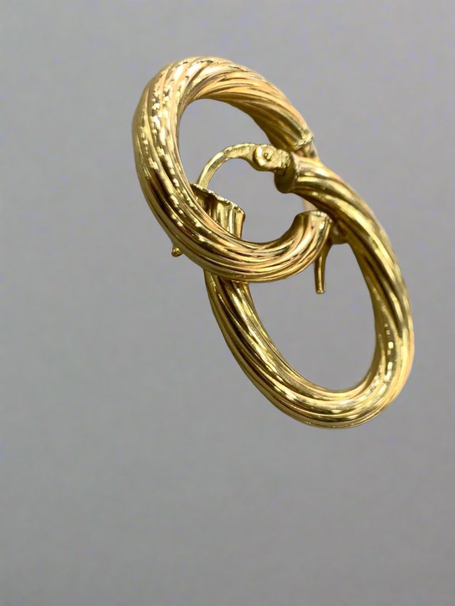 hoops earrings - Gold valentine gifts For Women In Lebanon - gold shops in Kaslik, Jounieh