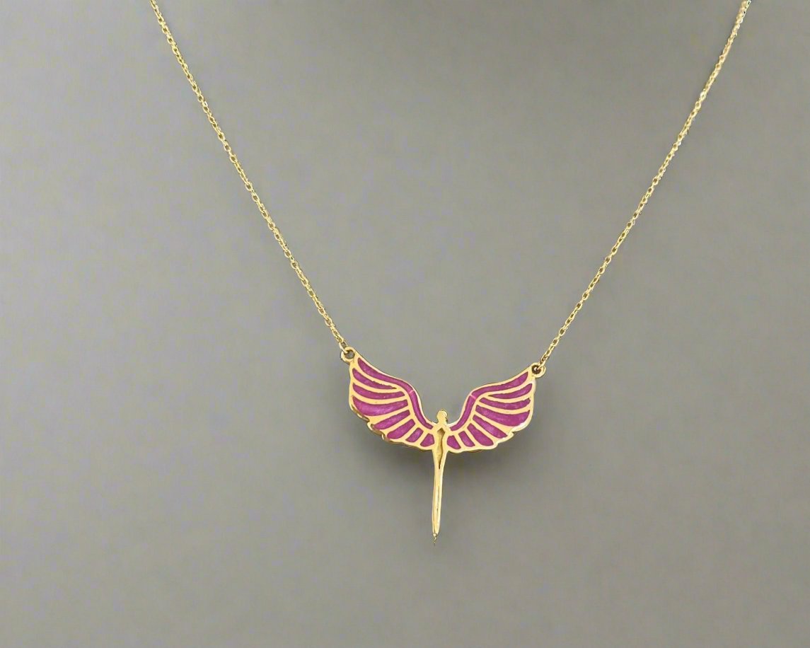 Colored Gold Necklace - Designer Gold Necklace In Lebanon- Gold Gifts For Women In Lebanon