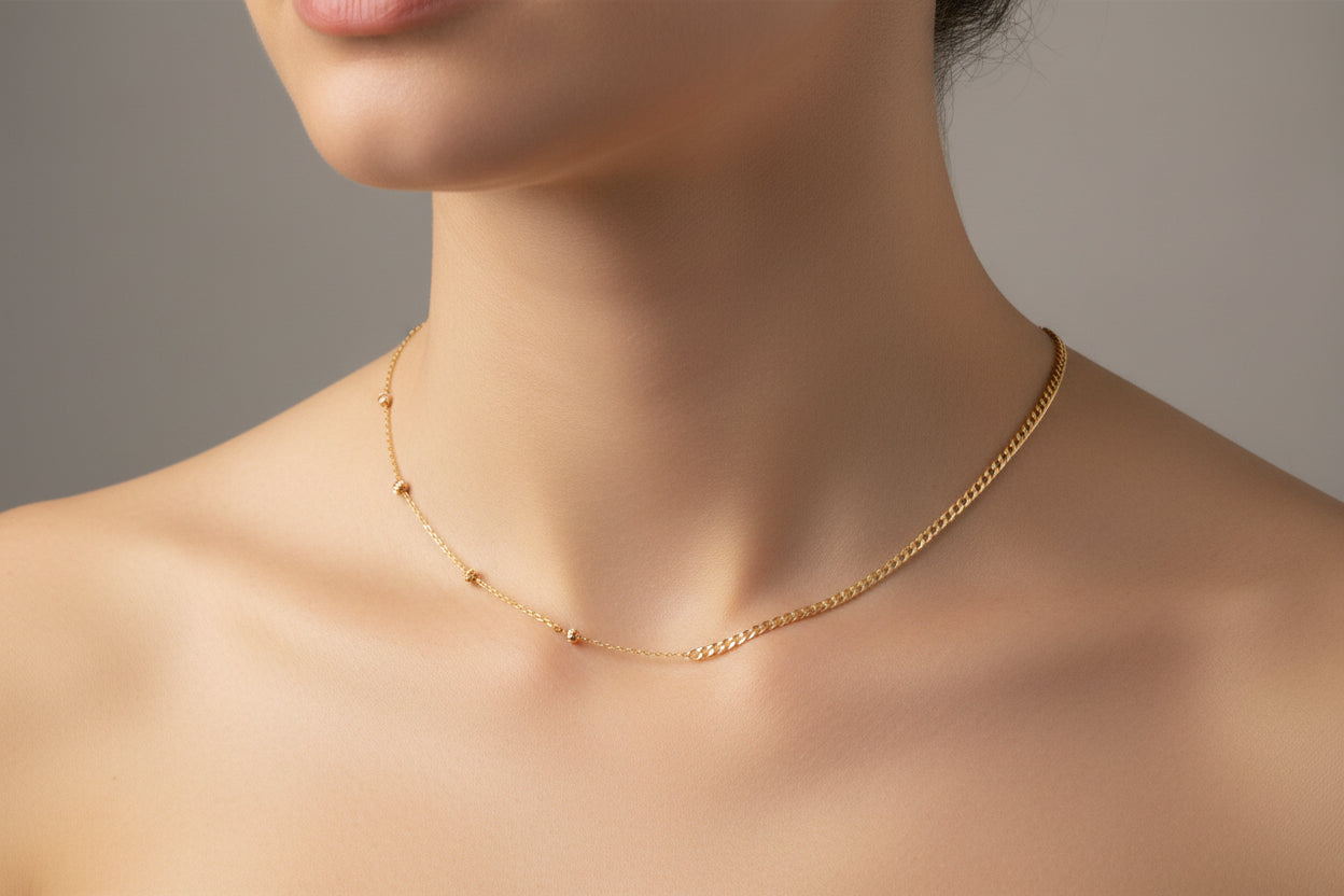 Simple Necklace - Gold Women Necklace In Lebanon - Valentine necklace for her