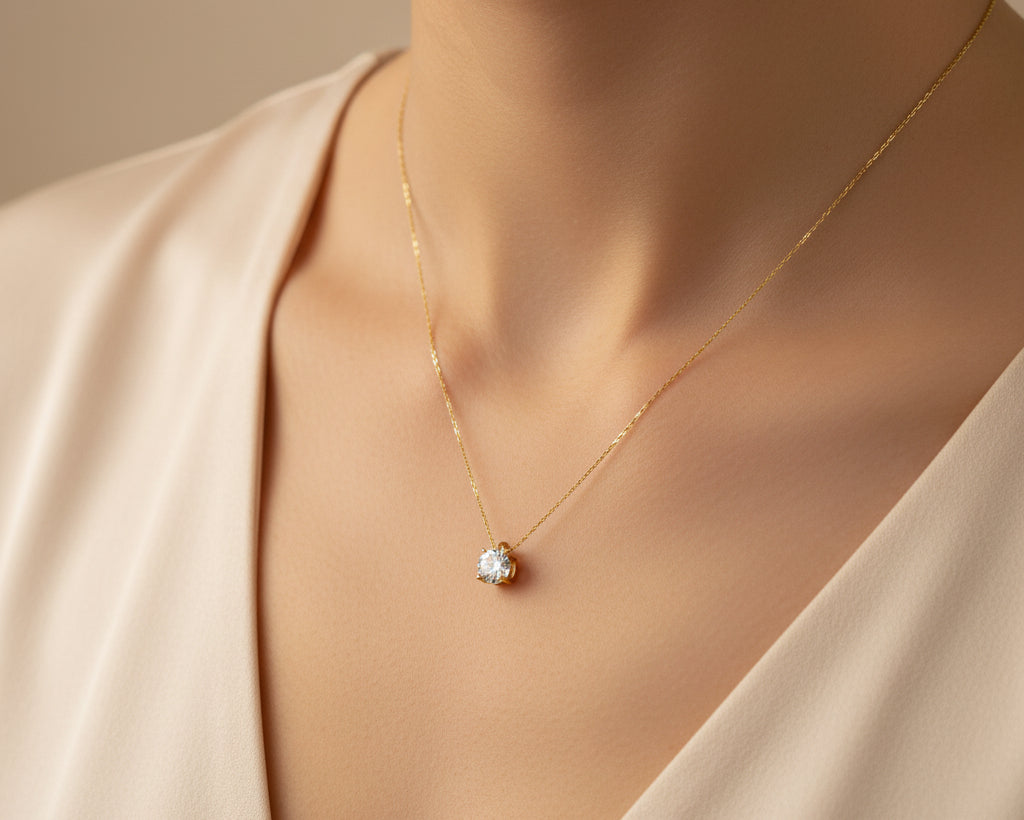 Simple Necklace | 50% off diamonds Saleh Jewelry, 18k gold Zouk branch Saleh Jewelry, bridal gold summer 2025 Lebanon