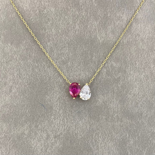 Stone Necklace- Stone Gold Necklace In Lebanon - Gold Gifts for her In Lebanon